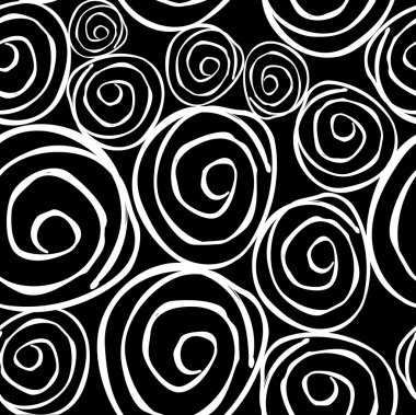 yuvarlak asimetrik şekillerle seamless modeli.