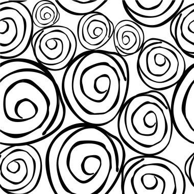 yuvarlak asimetrik şekillerle seamless modeli.