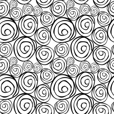 yuvarlak asimetrik şekillerle seamless modeli.