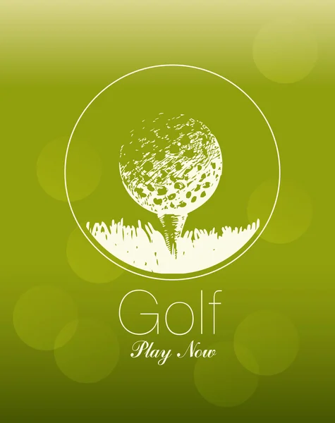 Affiche balle de golf — Image vectorielle