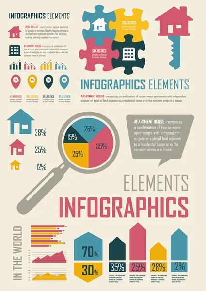 Diseño de elementos de infografía — Archivo Imágenes Vectoriales