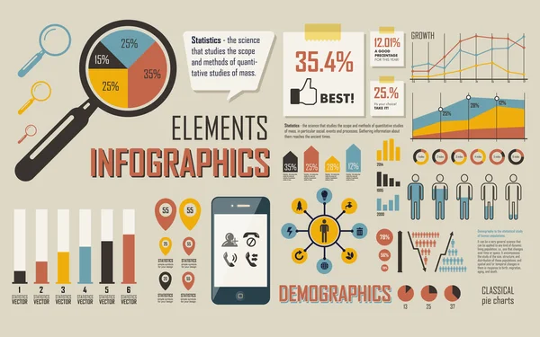 Design de elementos infográficos — Vetor de Stock