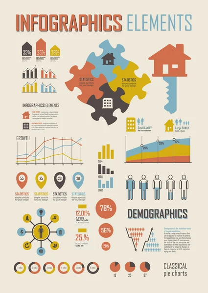 Design de elementos infográficos — Vetor de Stock