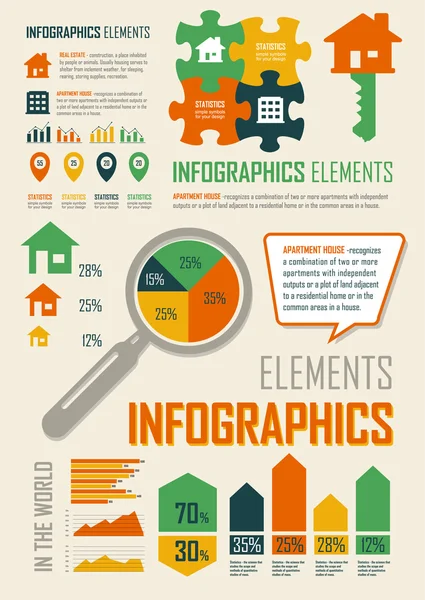 Diseño de elementos de infografía — Archivo Imágenes Vectoriales