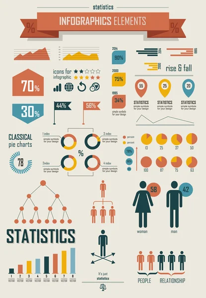 Diseño de elementos de infografía — Archivo Imágenes Vectoriales