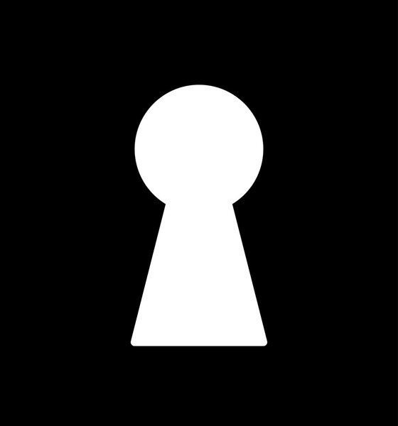 Silhouette of classic keyhole