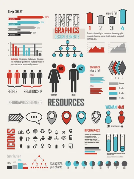 Diseño de elementos de infografía — Archivo Imágenes Vectoriales