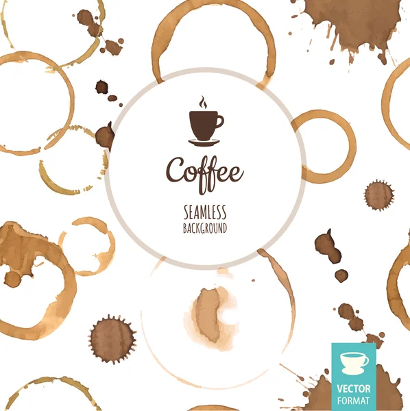 Manchas y gotas de café — Vector de stock