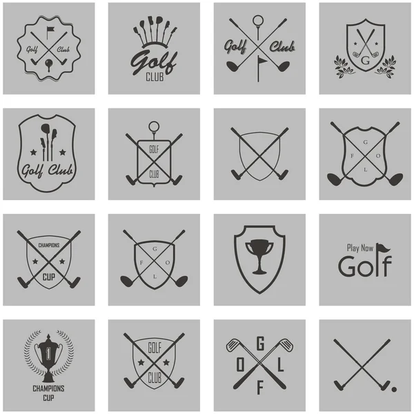 Набір вінтажних етикеток для гольфу — стоковий вектор