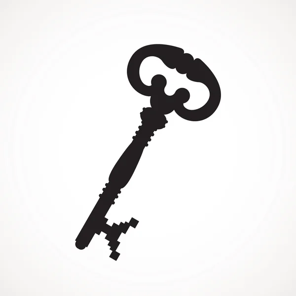 Vintage Schlüsselsilhouette — Stockvektor