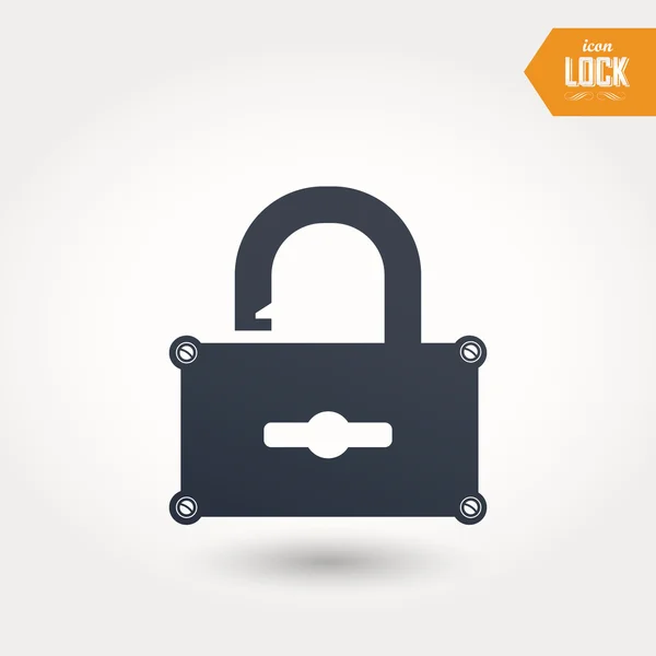 Black lock icon — Stock Vector