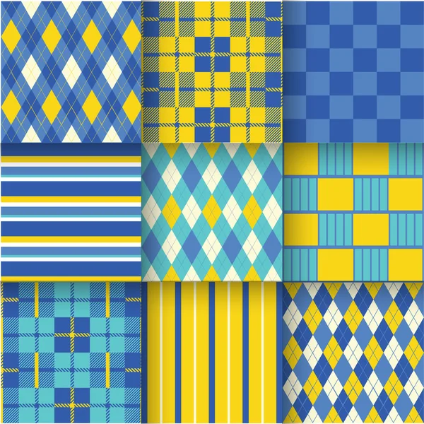 Set of seamless patterns — Stock Vector