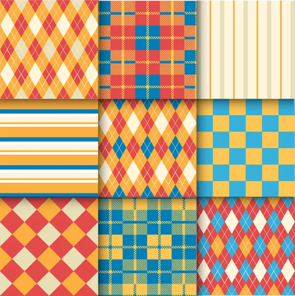 Set of seamless patterns — Stock Vector