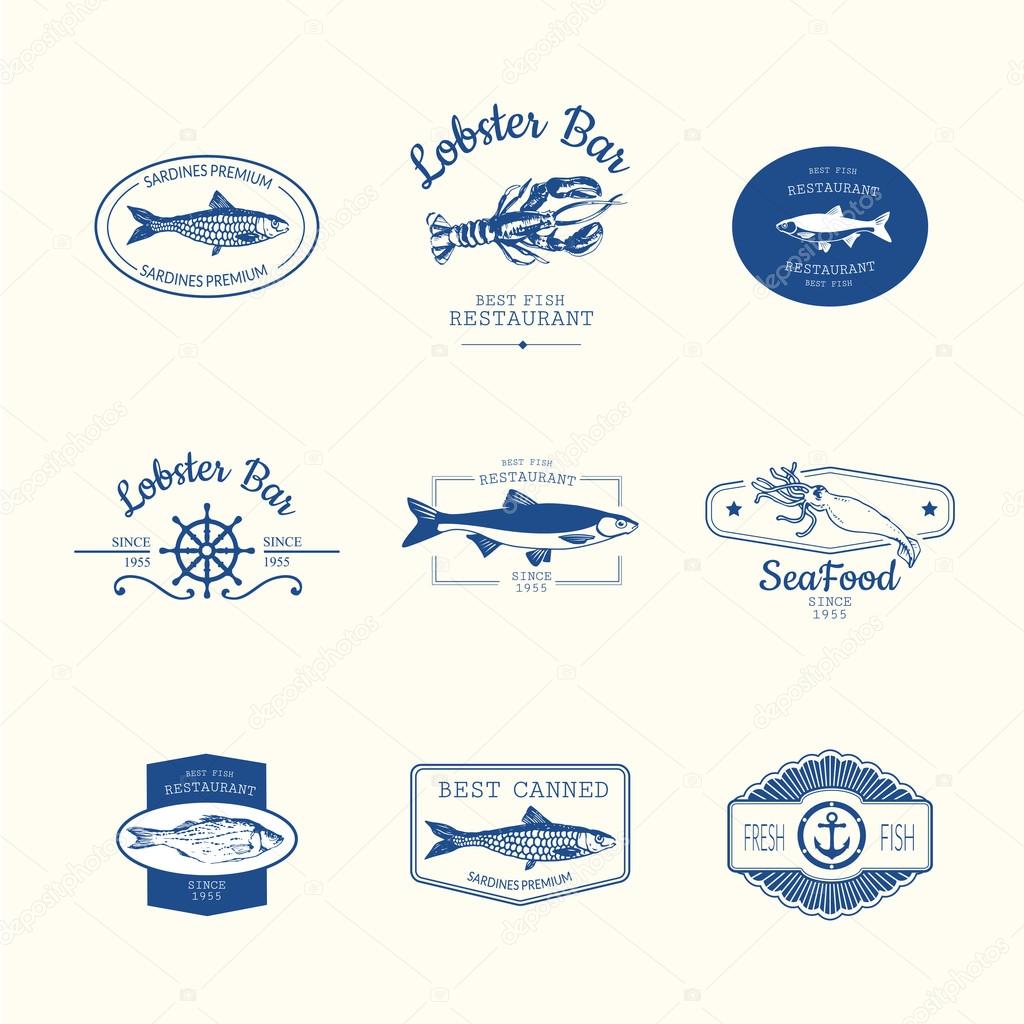 logo for fish restaurant or fish market