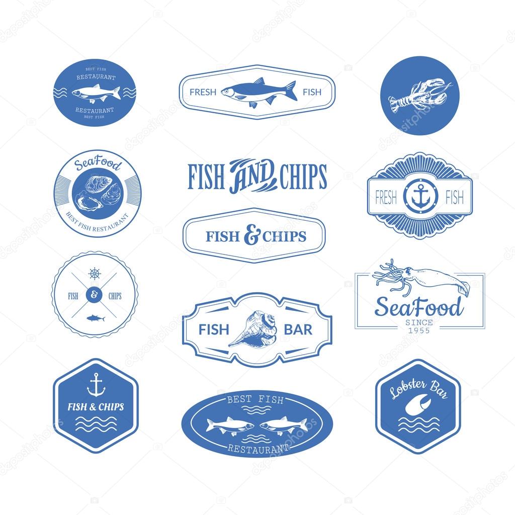 Logo for fish restaurant or market