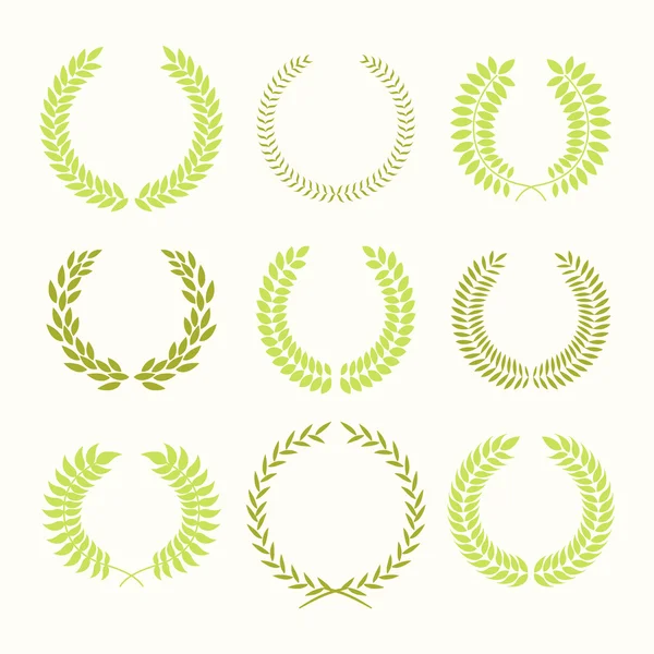 Set of laurel frames — Stock Vector