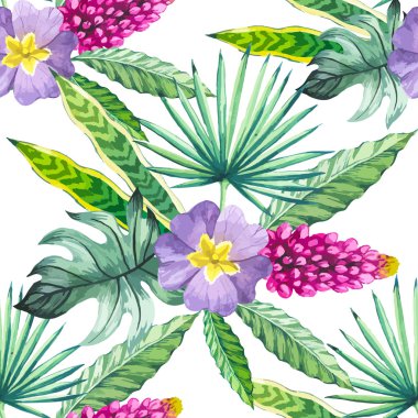 Vektör çizim suluboya çiçekli.