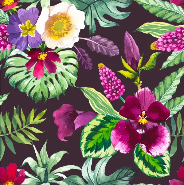 Vektör çizim suluboya çiçekli.