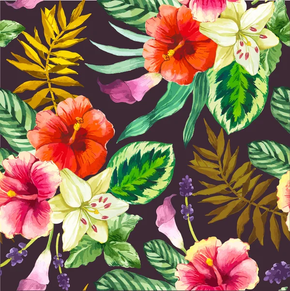 Vektör çizim suluboya çiçekli.