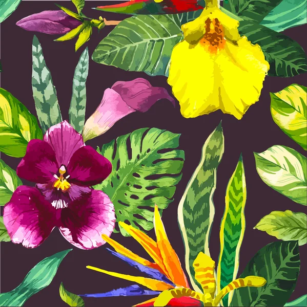 Vektör çizim suluboya çiçekli. 