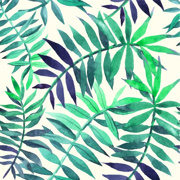 Vector illustration with tropical leaves. — Stock Vector