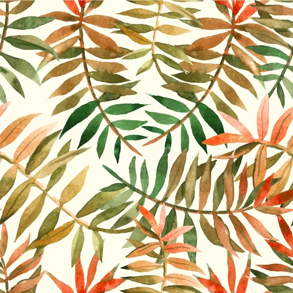 Illustration vectorielle avec feuilles tropicales . — Image vectorielle