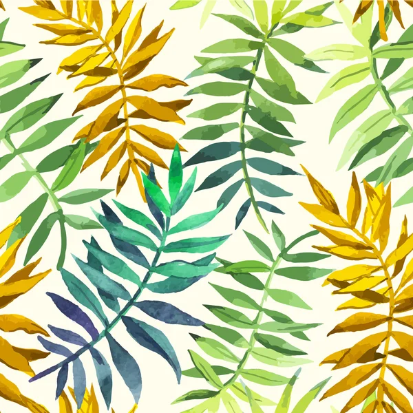 Ilustración vectorial con hojas tropicales . — Archivo Imágenes Vectoriales
