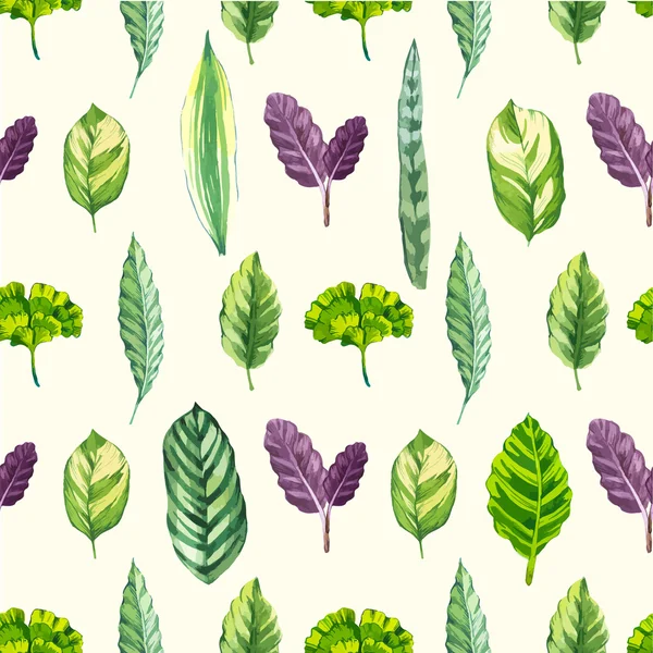 Illustrazione vettoriale con foglie tropicali . — Vettoriale Stock
