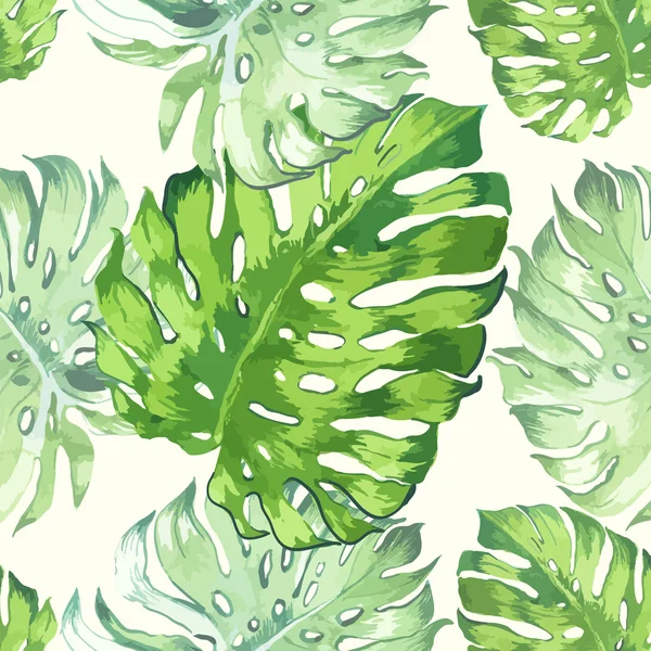 Vektoros illusztráció trópusi levelekkel. — Stock Vector