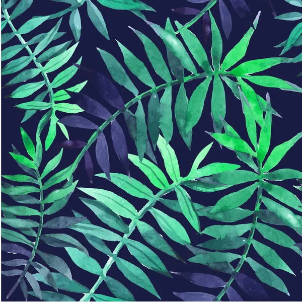 熱帯の葉を持つベクトルイラスト. — ストックベクタ