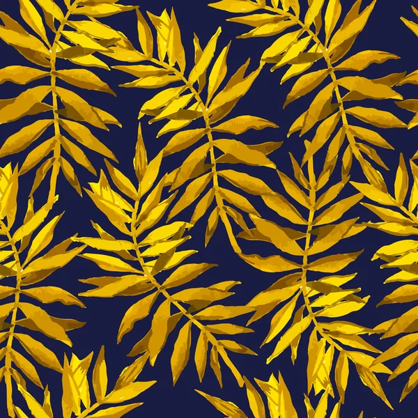 Векторна ілюстрація з тропічним листям . — стоковий вектор