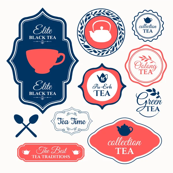 Простые символы с чашкой и чайник — стоковый вектор