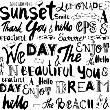 Kelimelerin sorunsuz arka plan.