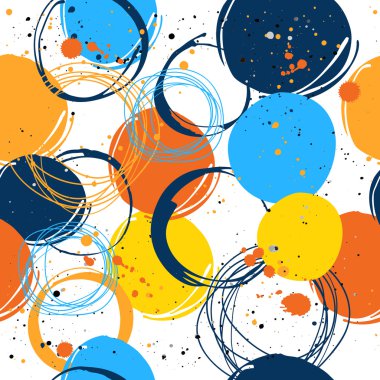 Noktalar ve su sıçramalarına boya Dikişsiz arka plan.