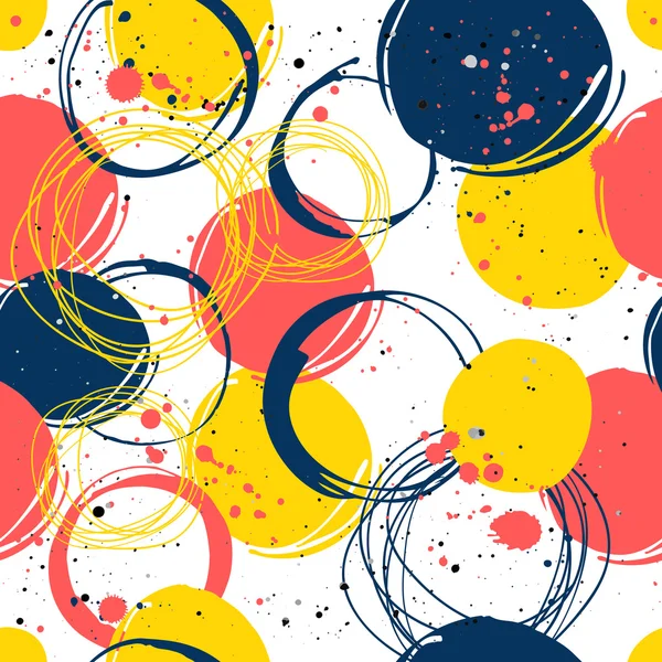 Seamless background with spots and splashes of paint. — Stock Vector