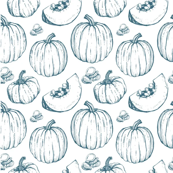 Fondo sin costuras con calabazas. Patrón Halloween . — Vector de stock