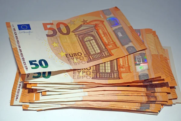 Gotówka Pieniądza Euro Zbliżenie — Zdjęcie stockowe
