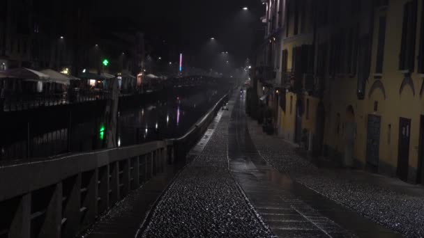 Vista Nocturna Ciudad Italia — Vídeos de Stock