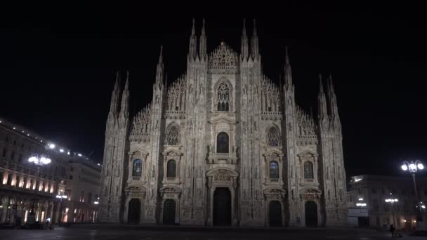 Europa Italia Milán Noviembre 2020 Catedral Del Duomo Galería Vittorio — Vídeos de Stock