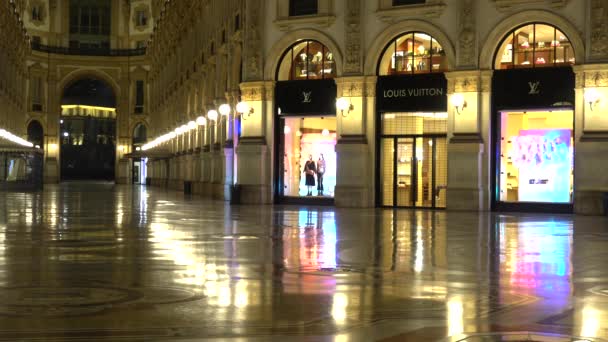 Europe Italie Milan Novembre 2020 Cathédrale Duomo Vittorio Emanuele Galerie — Video