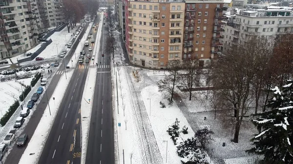 Kışın Şehrin Manzarası — Stok fotoğraf