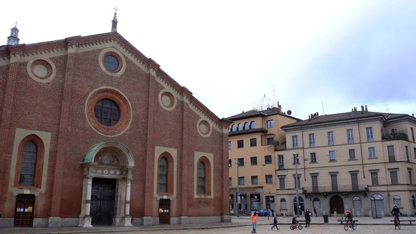 Italië Milaan Januari 2021 Semi Lege Straat Het Centrum Tijdens — Stockfoto