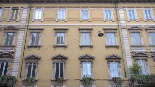 Italie Milan Janvier 2021 Rue Semi Vide Centre Ville Pendant — Video