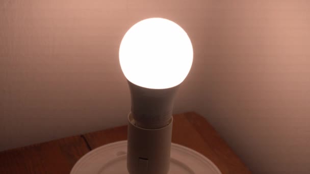 Led Lamp Tafel — Stockvideo