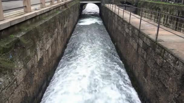 Europa Itália Milão Fevereiro 2021 Leonardo Vinci Construção Barragem Água — Vídeo de Stock