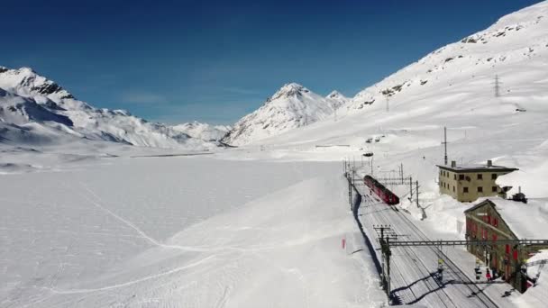 Europa Schweiz Und Italien Bernina Red Express Von Tirano Nach — Stockvideo