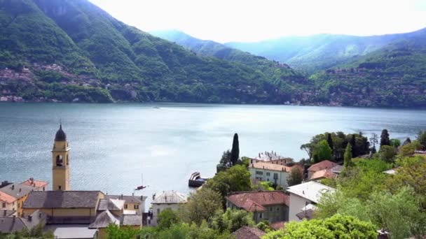 意大利 利古里亚 靠近五块土地 Cinque Terre 的海滨小村庄 地中海房屋的镜头 — 图库视频影像