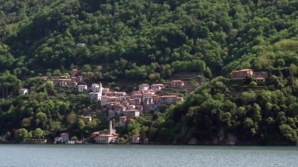 意大利 利古里亚 靠近五块土地 Cinque Terre 的海滨小村庄 地中海房屋的镜头 — 图库视频影像