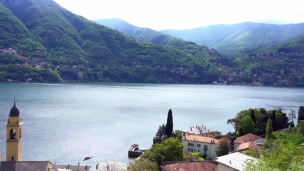 意大利 利古里亚 靠近五块土地 Cinque Terre 的海滨小村庄 地中海房屋的镜头 — 图库视频影像