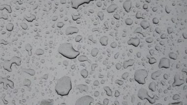 Camdaki yağmur damlalarının görüntüleri